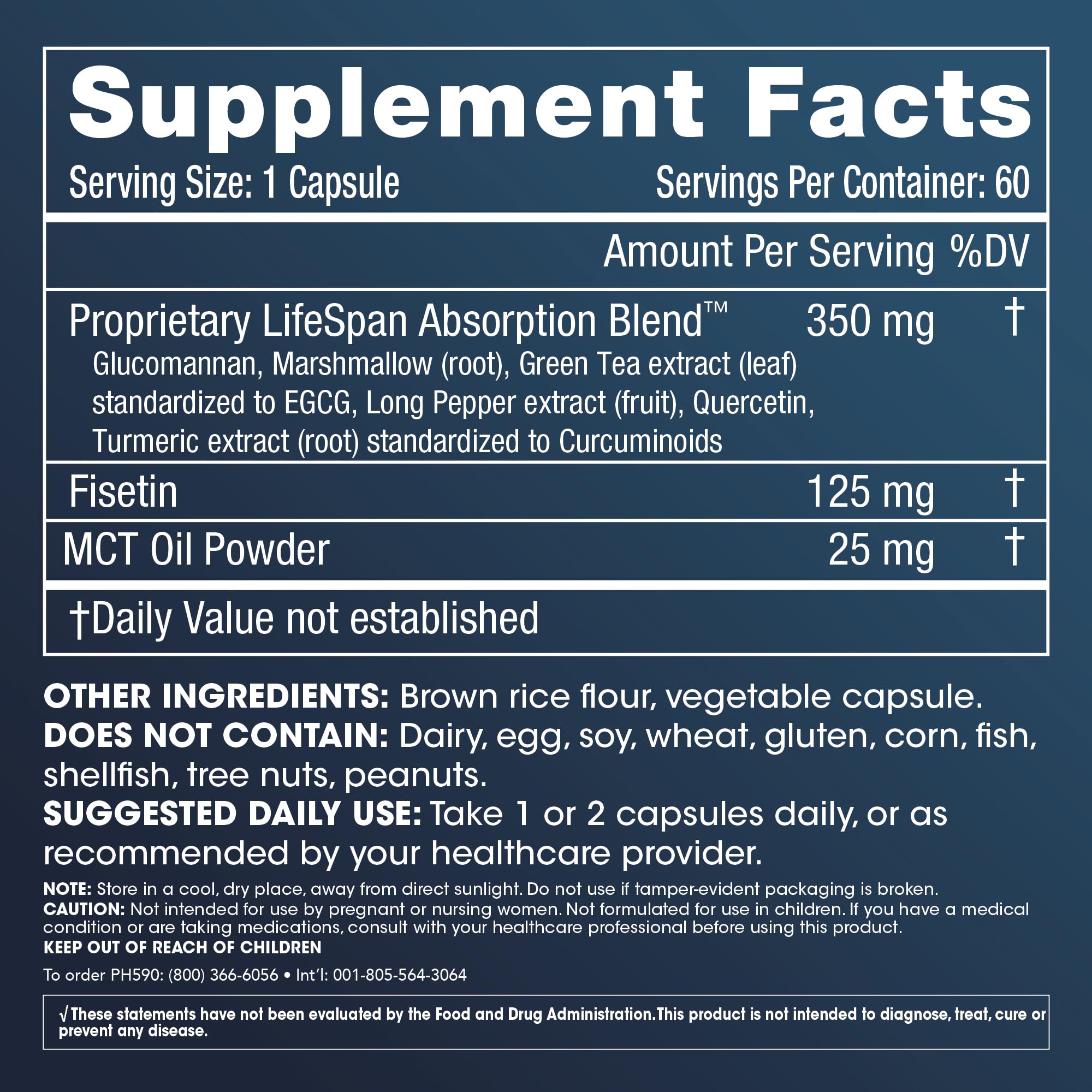 Foto 6 pulgar | Suplemento Prohealth Fisetin De 125 Mg X 60 Porciones Con Aceite Mct - Venta Internacional.
