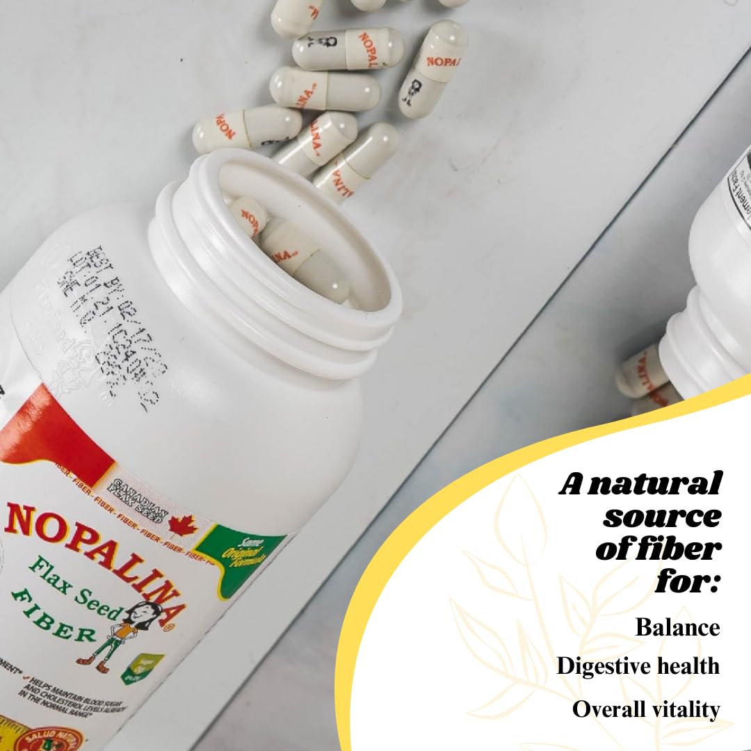 Foto 5 pulgar | Suplemento Nopalina Flax Seed Plus Capsules 240 Cápsulas - Venta Internacional.