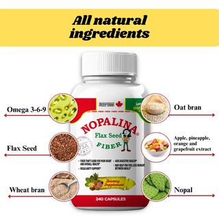 Foto 6 | Suplemento Nopalina Flax Seed Plus Capsules 240 Cápsulas - Venta Internacional.