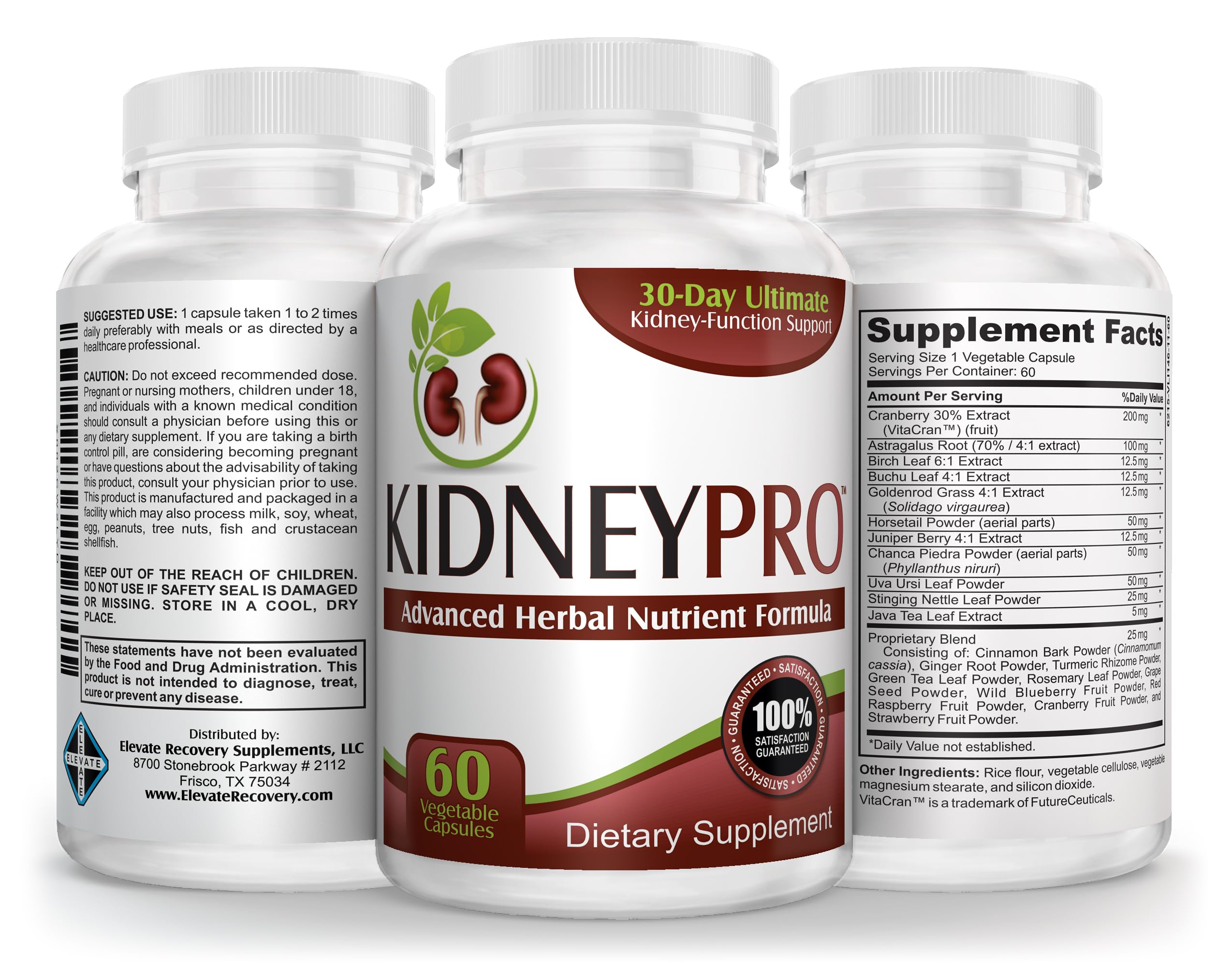 Foto 7 pulgar | Suplemento Elevate Recovery Kidney-pro 60 Cápsulas - Venta Internacional.
