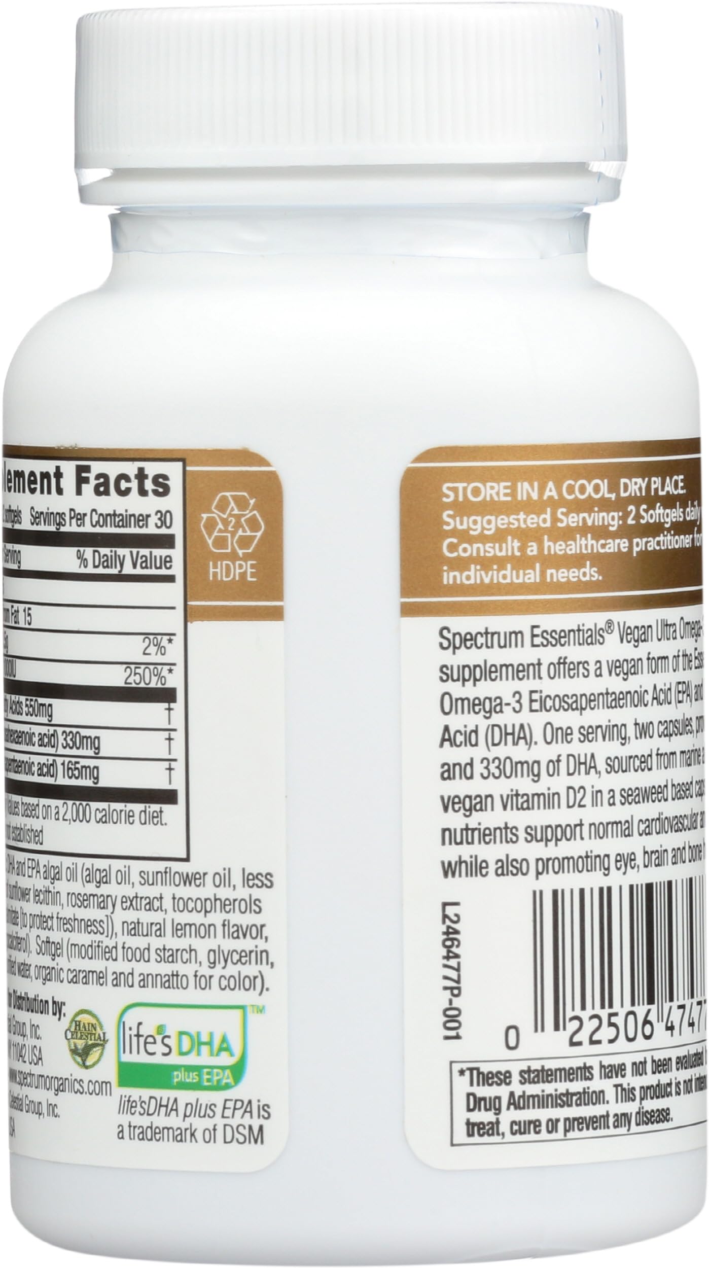 Foto 3 pulgar | Suplemento Spectrum Essentials Ultra Omega-3 Epa+dha Vegano - Venta Internacional.