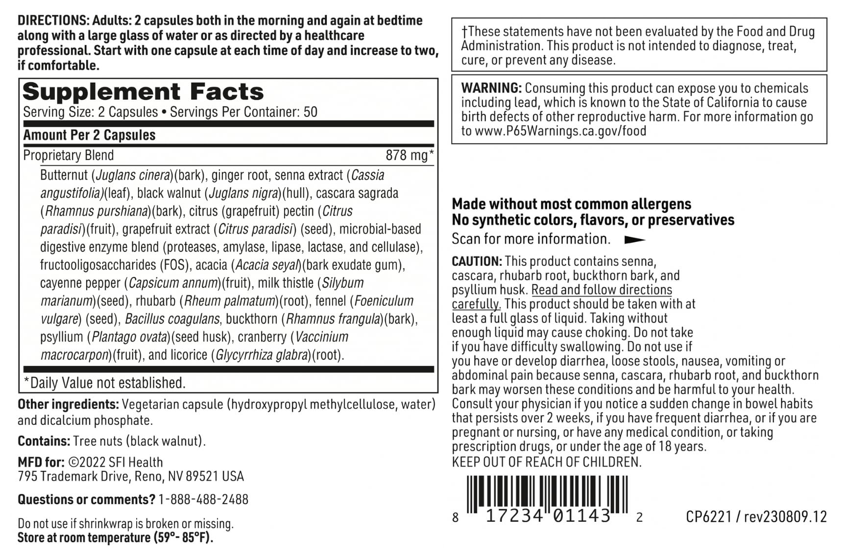 Foto 6 pulgar | Suplemento Klaire Labs Colon Cleanse 100 Cápsulas - Venta Internacional.