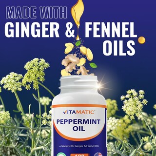 Foto 4 | Suplemento Vitamatic En Gel De Aceite De Menta, 550 Mg, 180 Cápsulas Blandas - Venta Internacional.