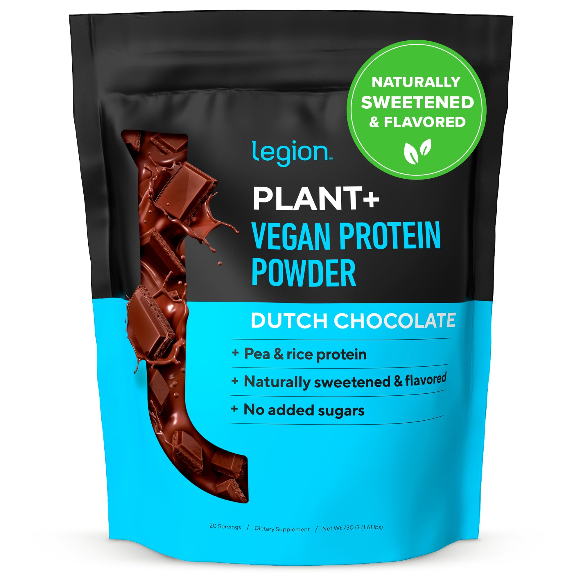 Foto 2 pulgar | Proteína Vegana En Polvo Legion Plant+ Chocolate 20 Porciones - Venta Internacional.