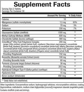 Foto 2 | Osteomove Joint Care Natural Factors 60 Tabletas-Venta Internacional