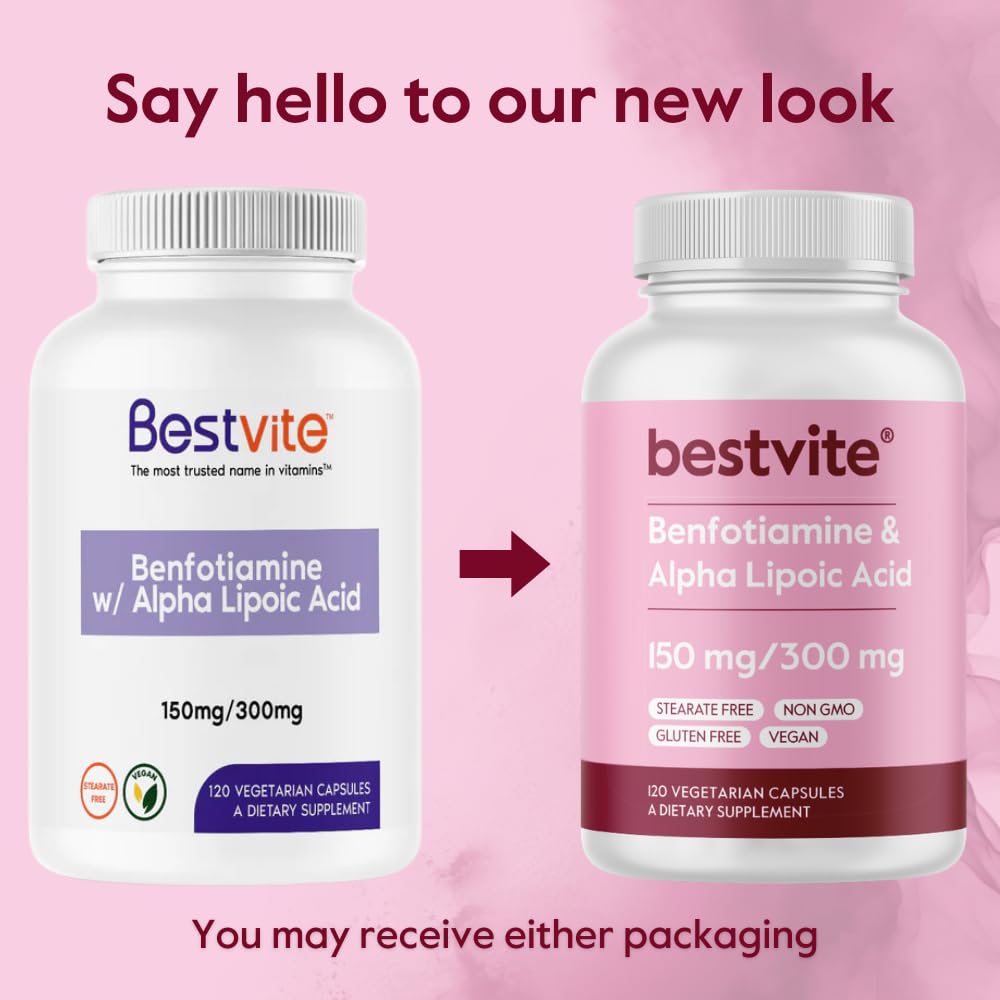 Foto 4 pulgar | Suplemento Bestvite Benfotiamina 150 Mg/ácido Alfa Lipoico 300 Mg - Venta Internacional.
