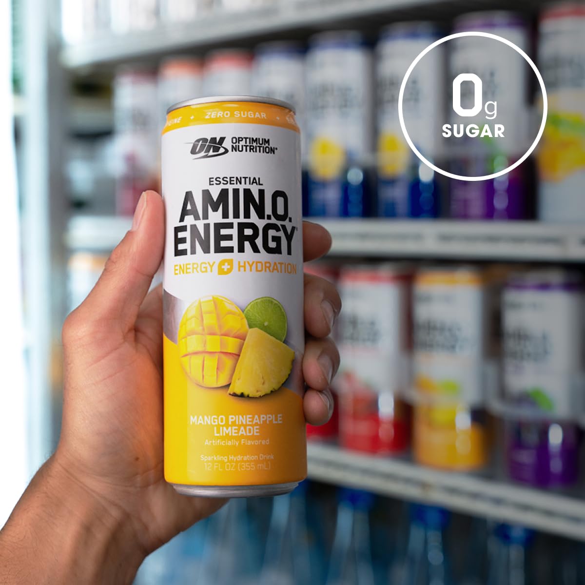 Foto 6 | Bebida Hidratante Optimum Nutrition Amino Energy, 355 Ml, Paquete De 12 - Venta Internacional.