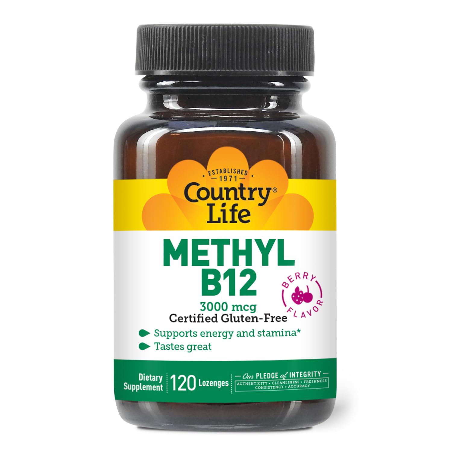 Foto 3 | Suplemento Country Life, Pastillas De Metil B-12 De 3000 Mcg, 120 Unidades - Venta Internacional.