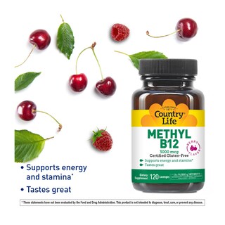 Foto 4 | Suplemento Country Life, Pastillas De Metil B-12 De 3000 Mcg, 120 Unidades - Venta Internacional.