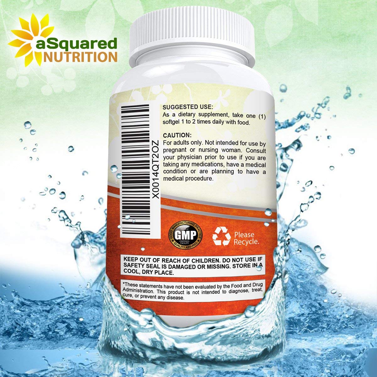 Foto 6 | Suplemento Asquared Nutrition, Astaxantina, 10 Mg, 120 Cápsulas Blandas - Venta Internacional.