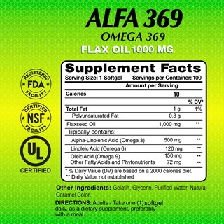 Foto 2 | Suplemento Nutricional Alfa Vitamins Alfa 3-6-9 1000 Mg 100 Unidades - Venta Internacional.