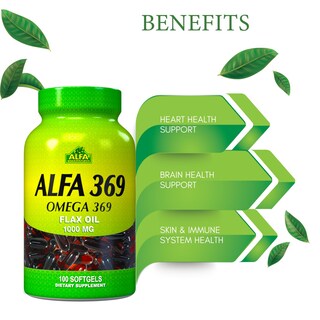 Foto 3 | Suplemento Nutricional Alfa Vitamins Alfa 3-6-9 1000 Mg 100 Unidades - Venta Internacional.