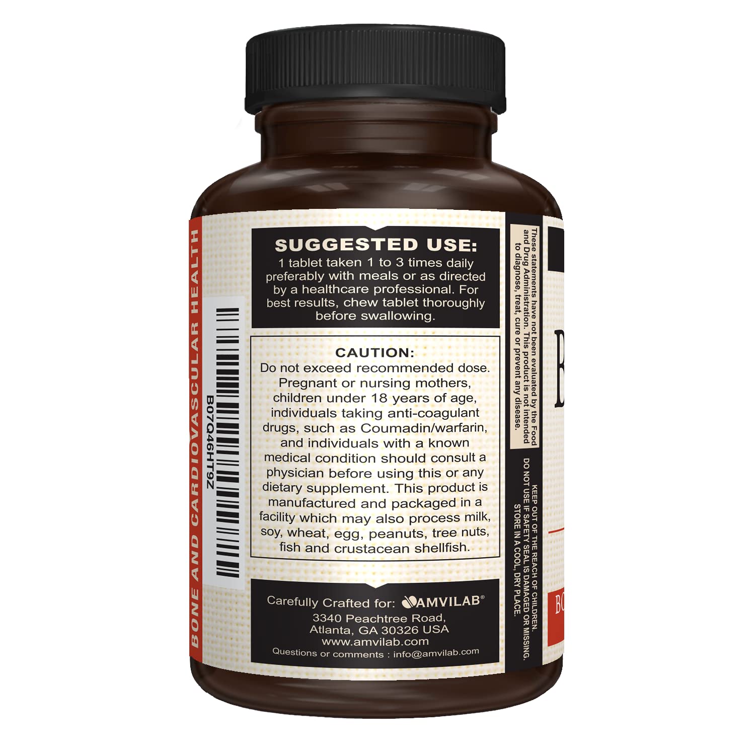 Foto 6 | Suplemento Amvilab Bonex K De Vitamina D3 2000 Ui Y K2 75 Mcg - Venta Internacional.