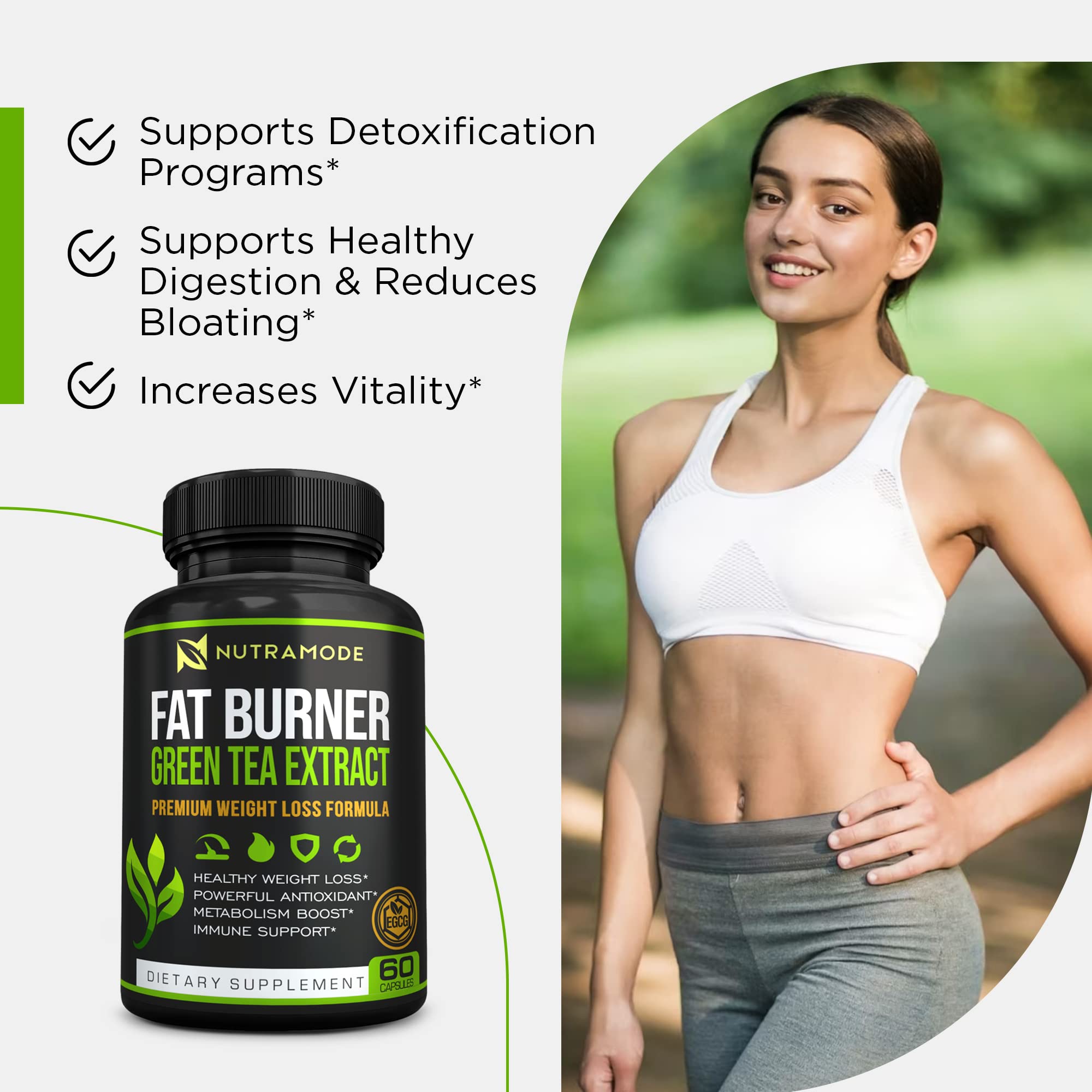 Foto 4 pulgar | Suplemento Nutramode Premium Con Extracto De Té Verde Quemador De Grasa - Venta Internacional.