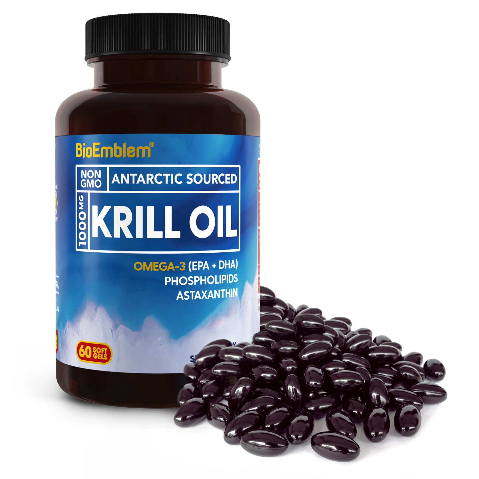 Foto 6 | Cápsulas Blandas Bioemblem Antarctic De Aceite De Krill, 1000 Mg, 120 Unidades - Venta Internacional.