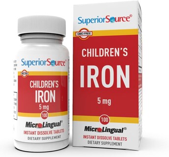 Foto 1 | Suplemento de Hierro Superior Source para Niños 5 mg 100 Comprimidos - Venta Internacional