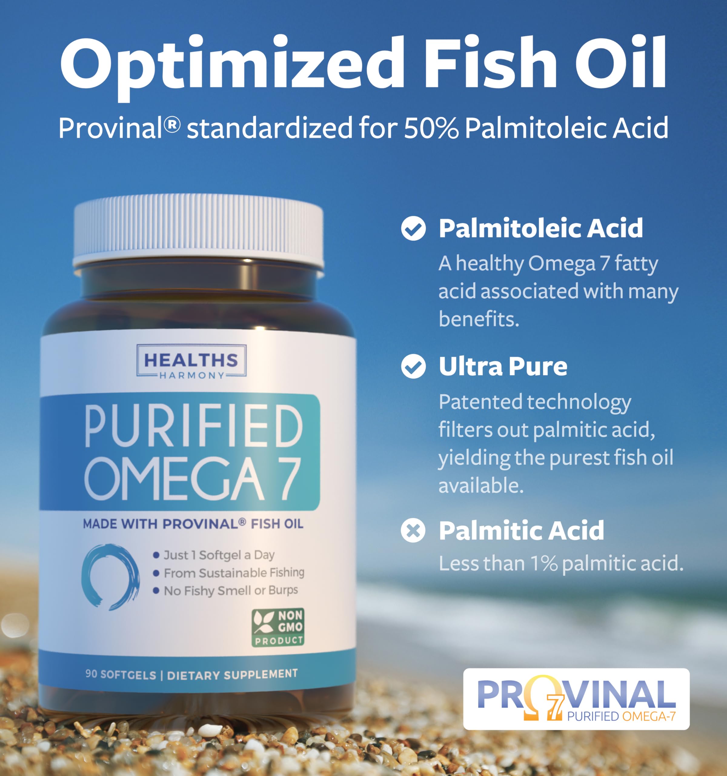 Foto 2 | Supplement Healths Harmony Purified Omega 7 90 Cápsulas - Venta Internacional.