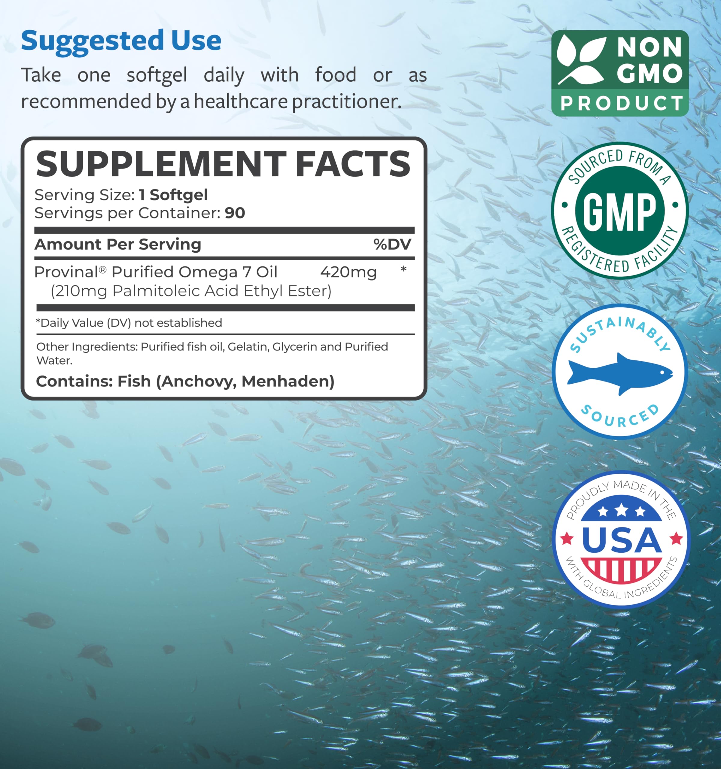 Foto 6 pulgar | Supplement Healths Harmony Purified Omega 7 90 Cápsulas - Venta Internacional.