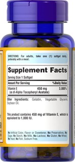 Foto 2 | Suplemento Puritan's Pride Con Vitamina E-1000 Ui, 50 Cápsulas Blandas - Venta Internacional.