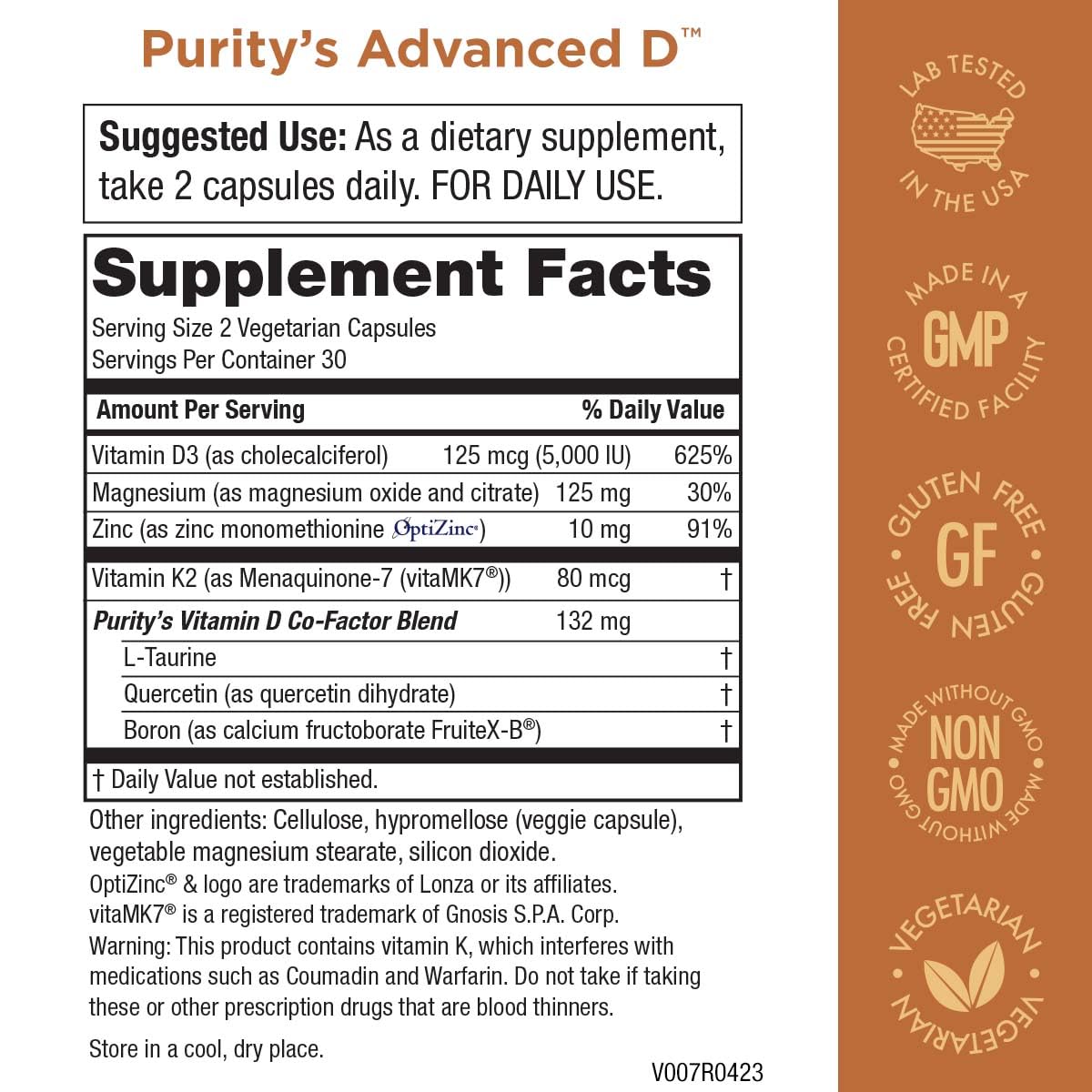 Foto 2 | Supplement Purity Products Dr. Cannell's Advanced D 60 Cápsulas - Venta Internacional.