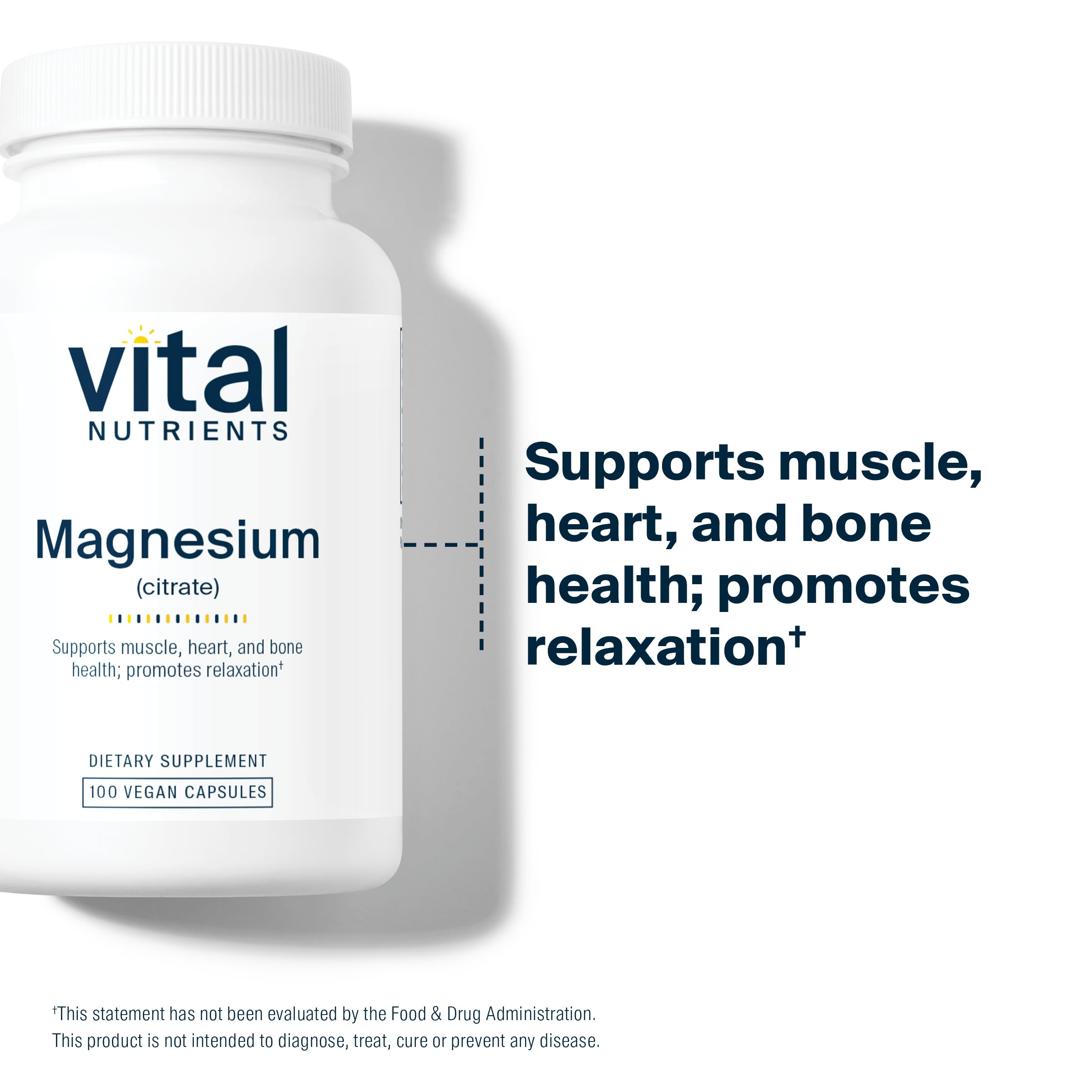 Foto 4 pulgar | Suplemento De Citrato De Magnesio De Vital Nutrients 150 Mg 100 Cápsulas - Venta Internacional.