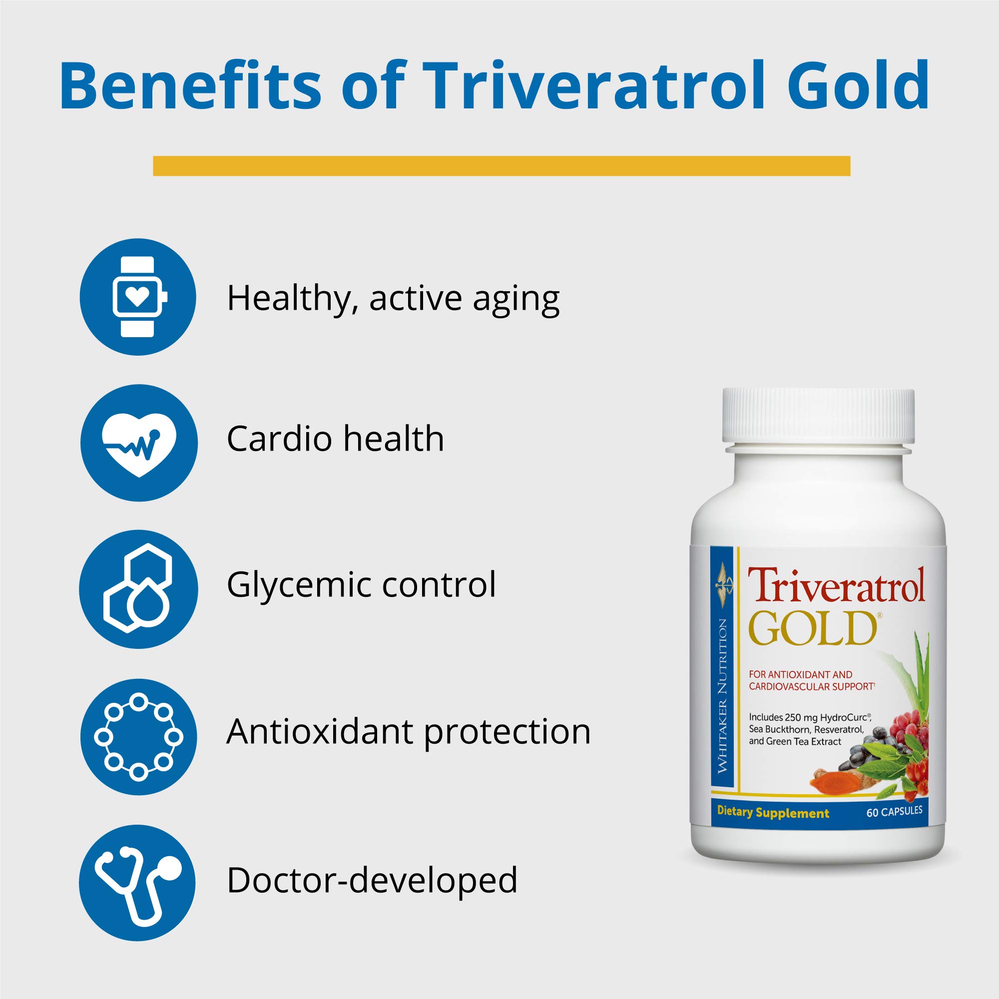 Foto 5 | Complemente El Triveratrol Gold Del Dr. Whitaker Para Un Envejecimiento Saludable - Venta Internacional.
