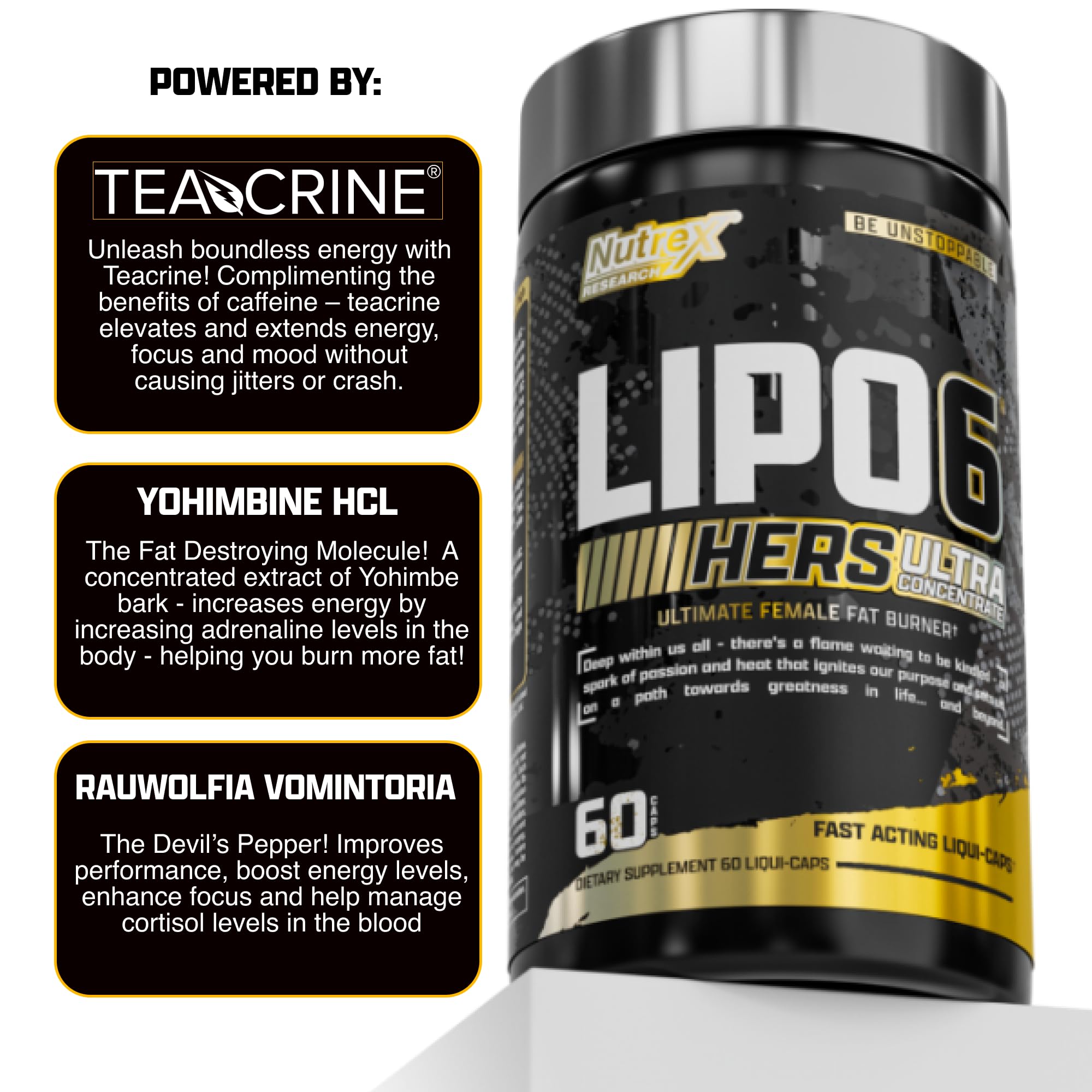 Foto 4 pulgar | Píldoras Para Bajar De Peso Nutrex Research Lipo-6 Black Hers 60 - Venta Internacional.