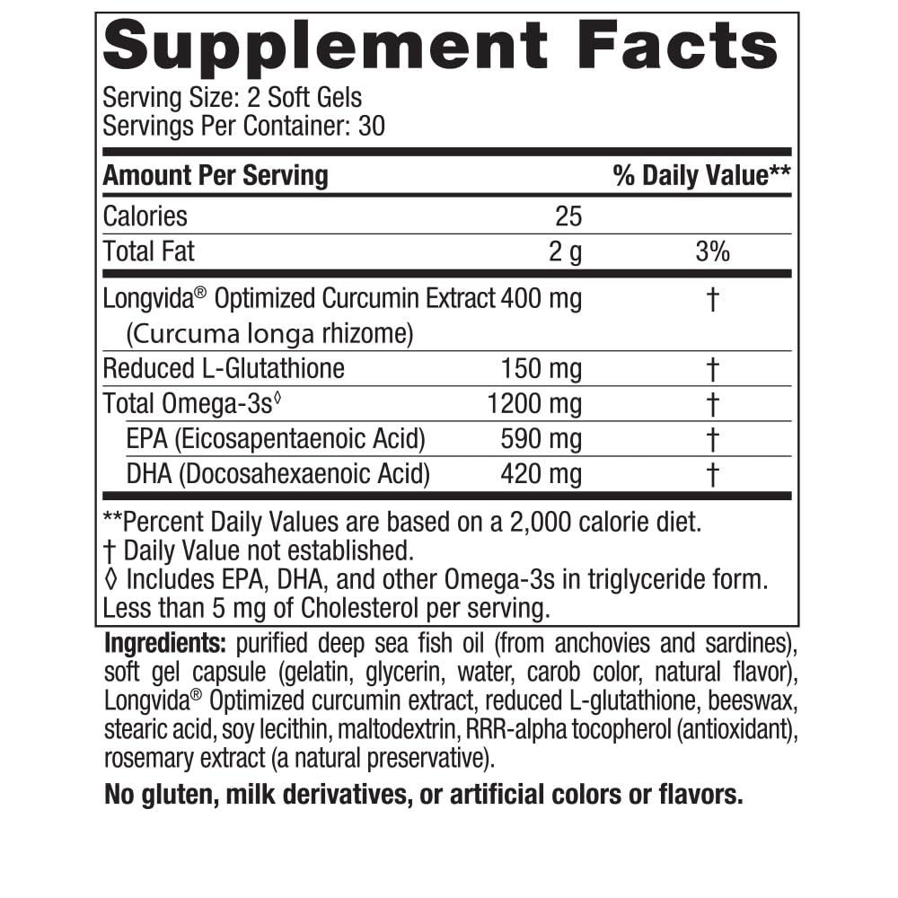 Foto 3 pulgar | Suplemento Nordic Naturals Omega Curcumin 60 Geles Blandos - Venta Internacional.