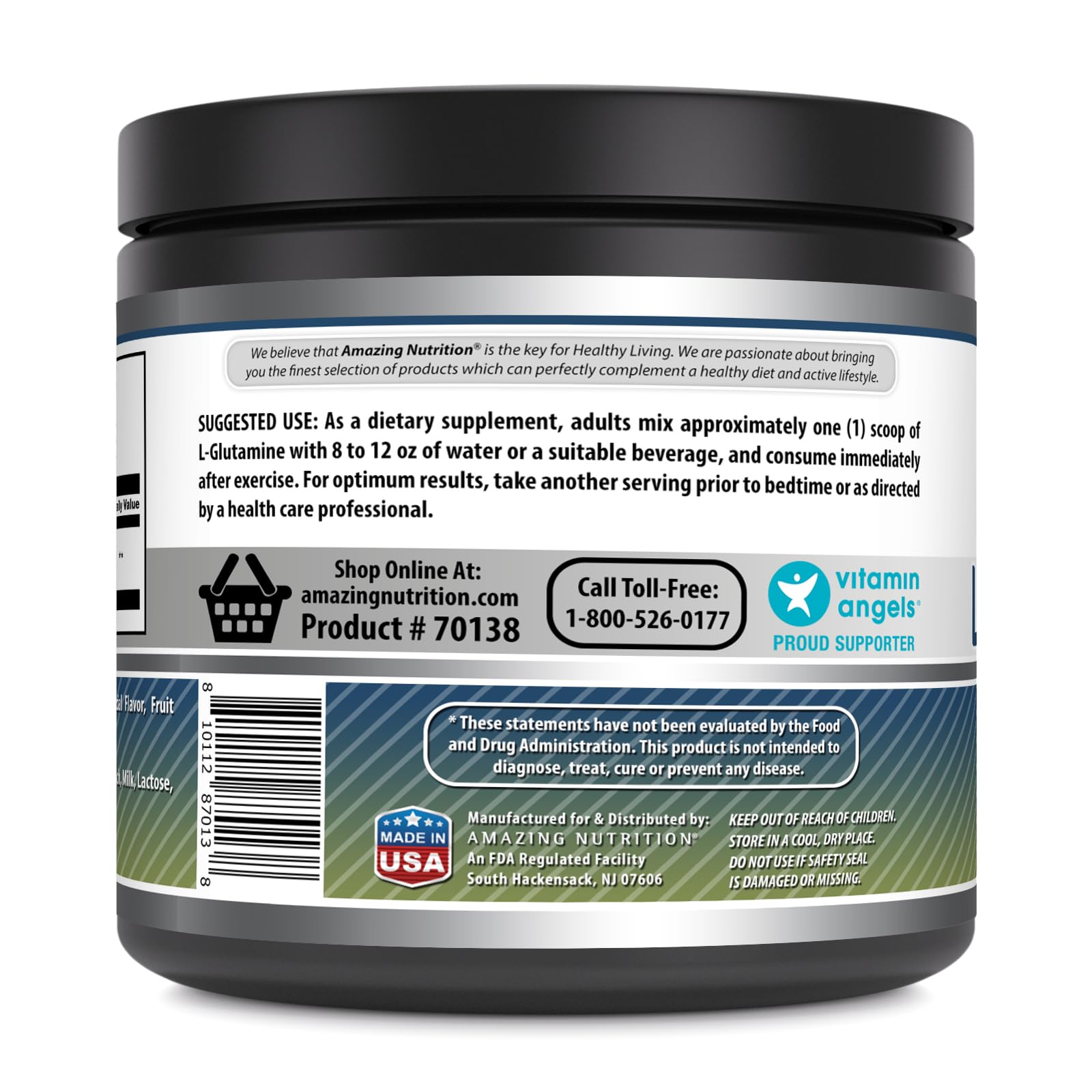 Foto 4 pulgar | Suplemento De L-glutamina En Polvo De Amazing Formulas, 454 G - Venta Internacional.