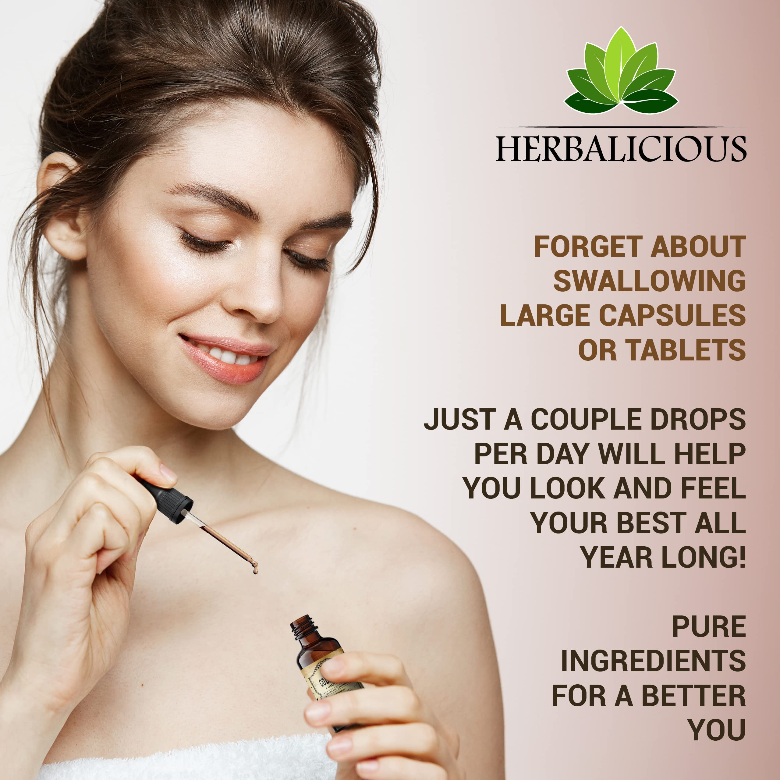 Foto 2 | Suplemento De Colágeno Líquido Herbalicious Collagen Complex + C - Venta Internacional.