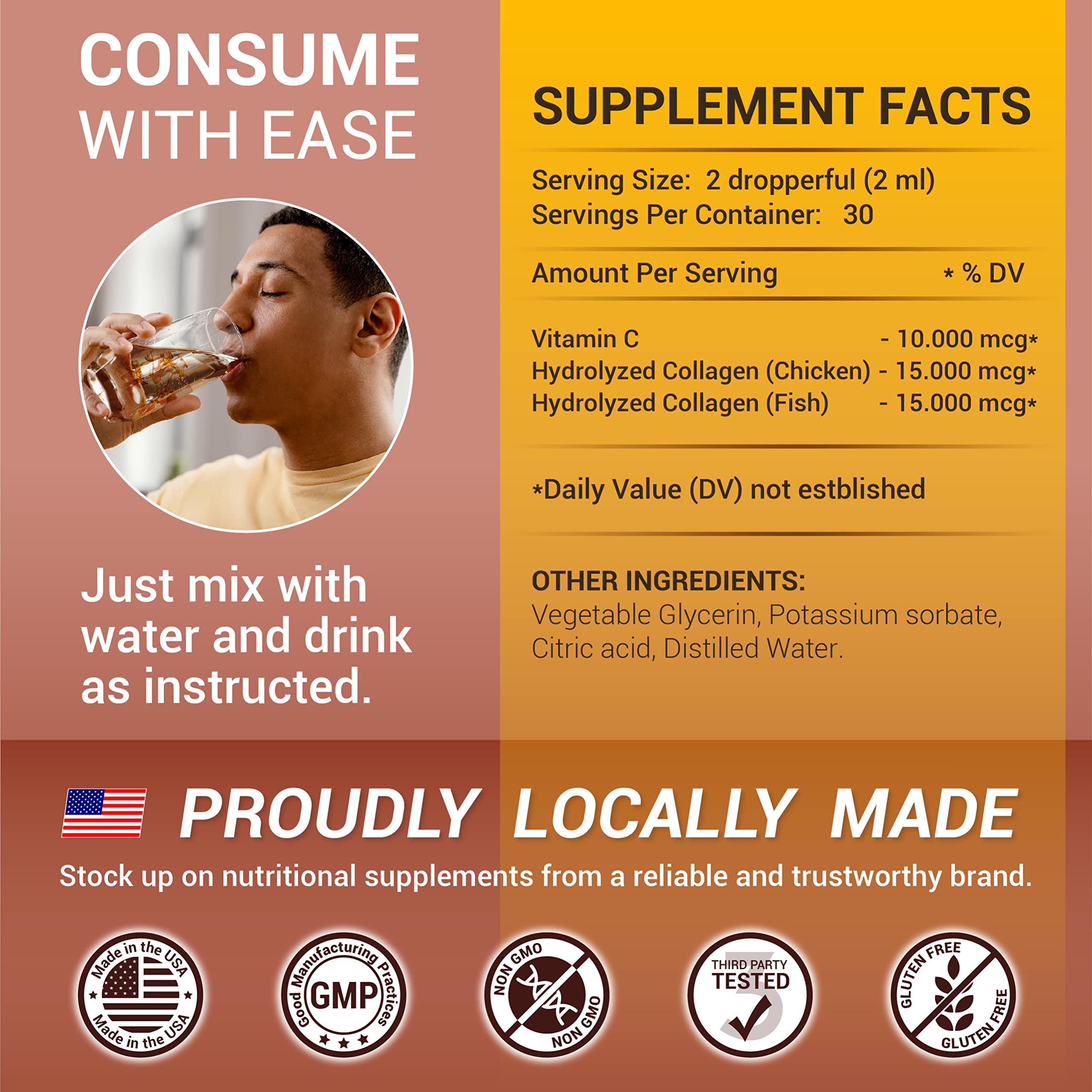 Foto 7 pulgar | Suplemento De Colágeno Líquido Herbalicious Collagen Complex + C - Venta Internacional.