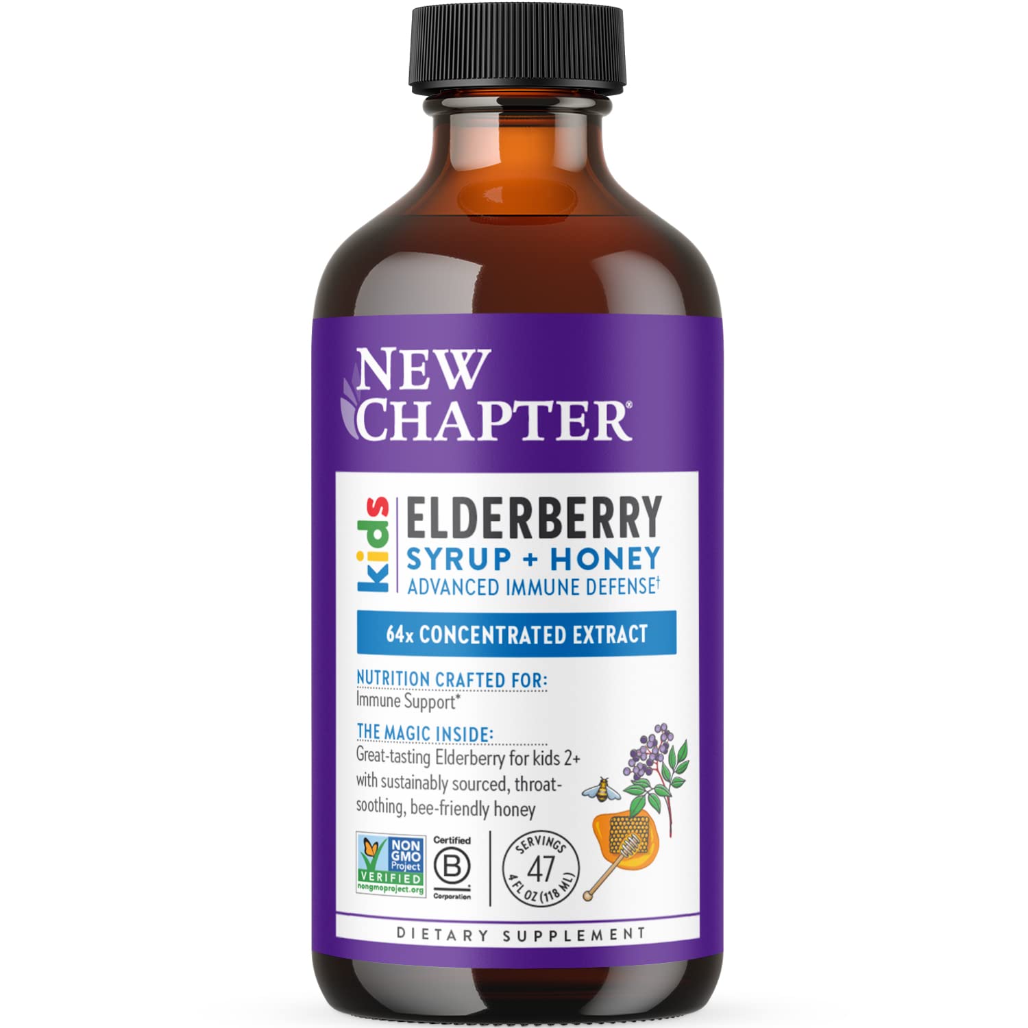 Foto 2 pulgar | Sirope New Chapter Elderberry Kids Advanced Immune 120 Ml - Venta Internacional.