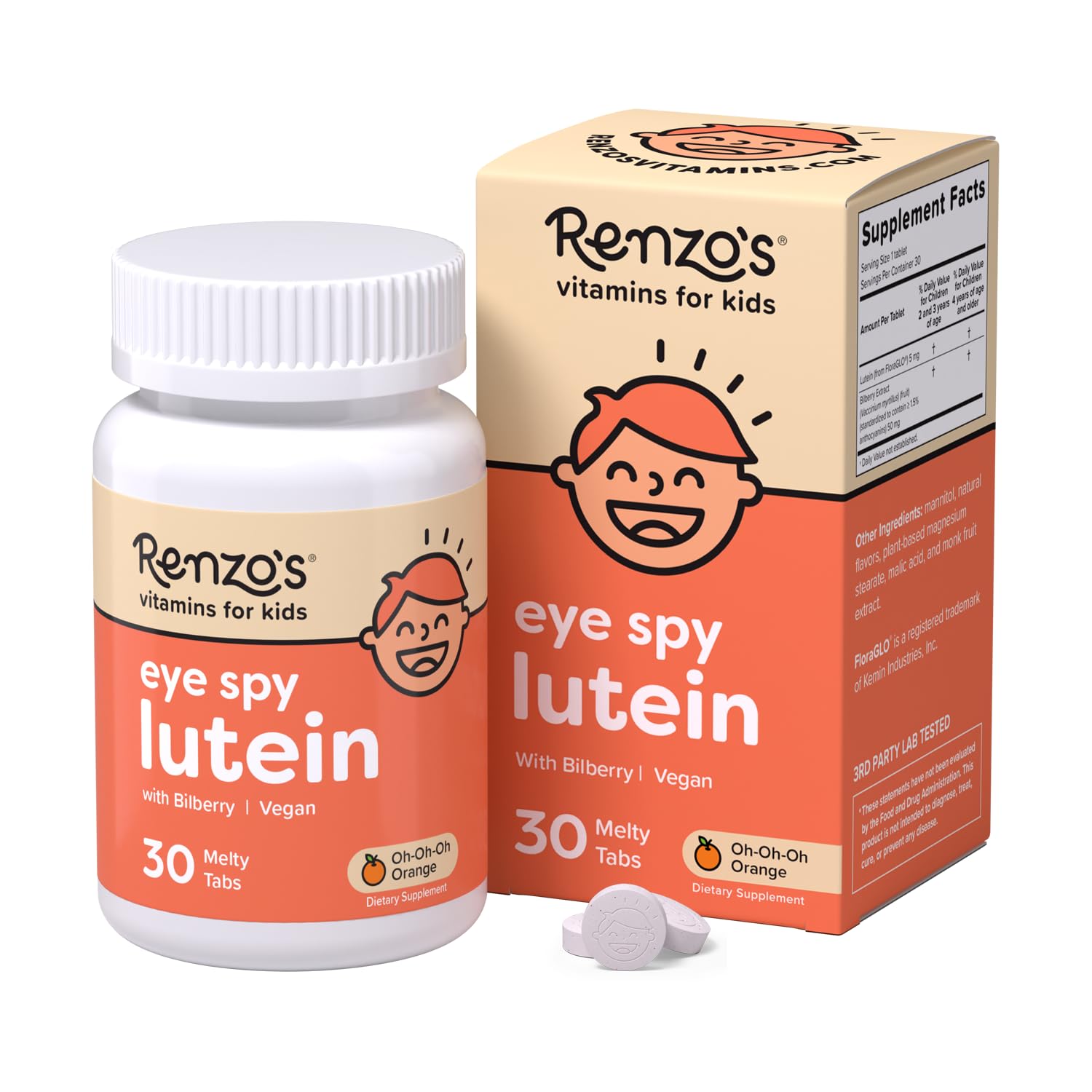 Foto 2 pulgar | Vitaminas Renzo's Eye Spy Para Niños, Luteína Con Extracto De Arándano 30  - Venta Internacional.