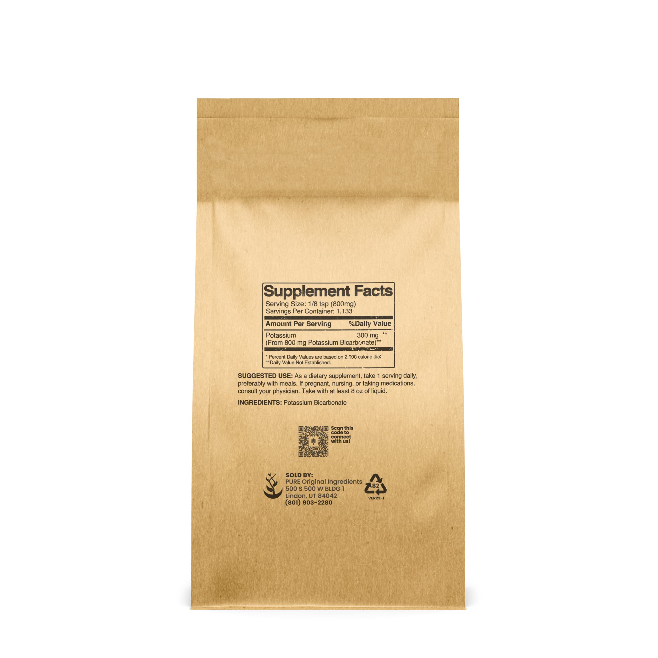 Foto 2 | Bicarbonato De Potasio, Ingredientes Originales Puros, 0,9 Kg - Venta Internacional.