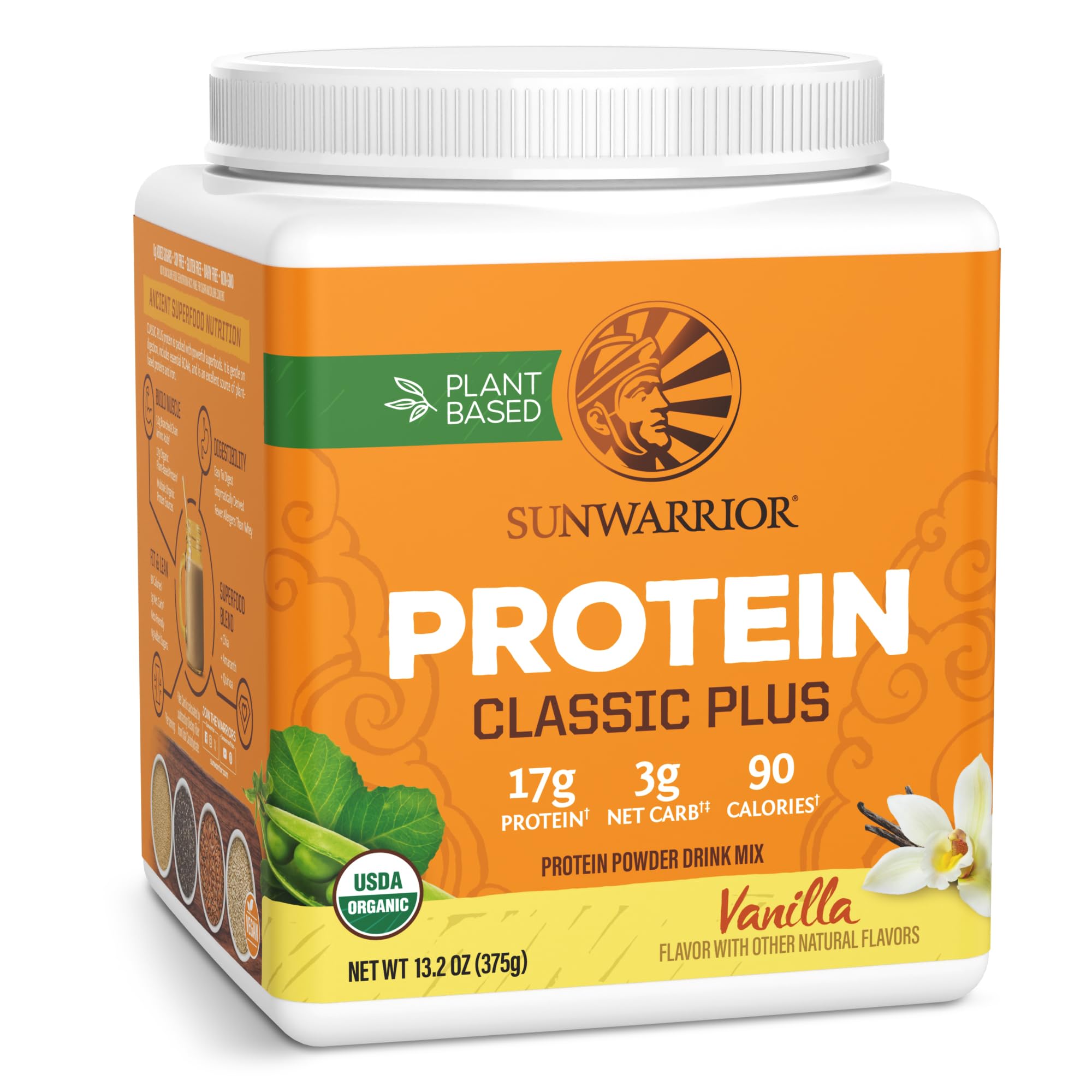 Foto 2 pulgar | Proteína En Polvo Sunwarrior Classic Plus Vanilla 15 Porciones - Venta Internacional.