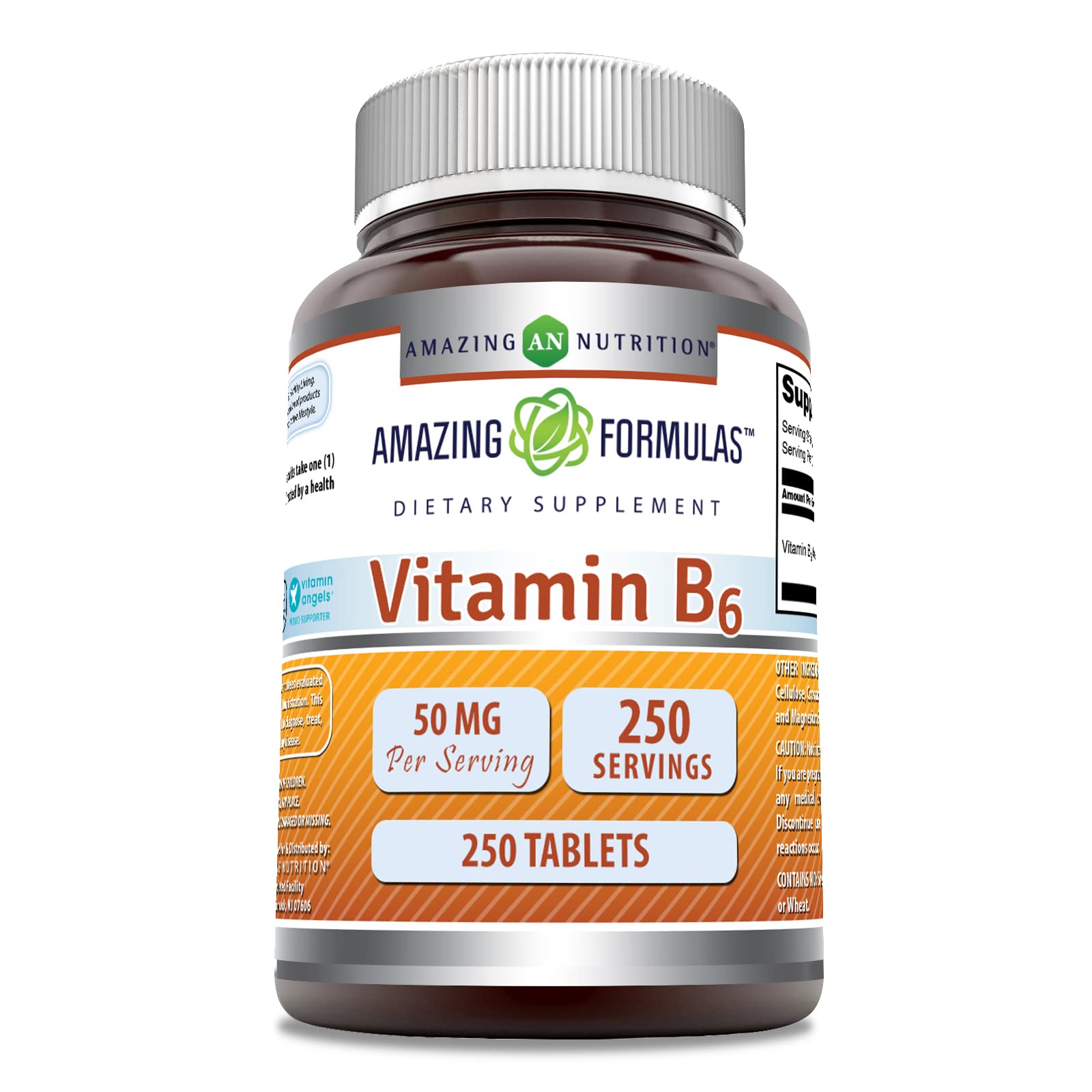 Foto 2 pulgar | Suplemento Amazing Formulas: Vitamina B6, Piridoxina, 50 Mg, 250 G - Venta Internacional.