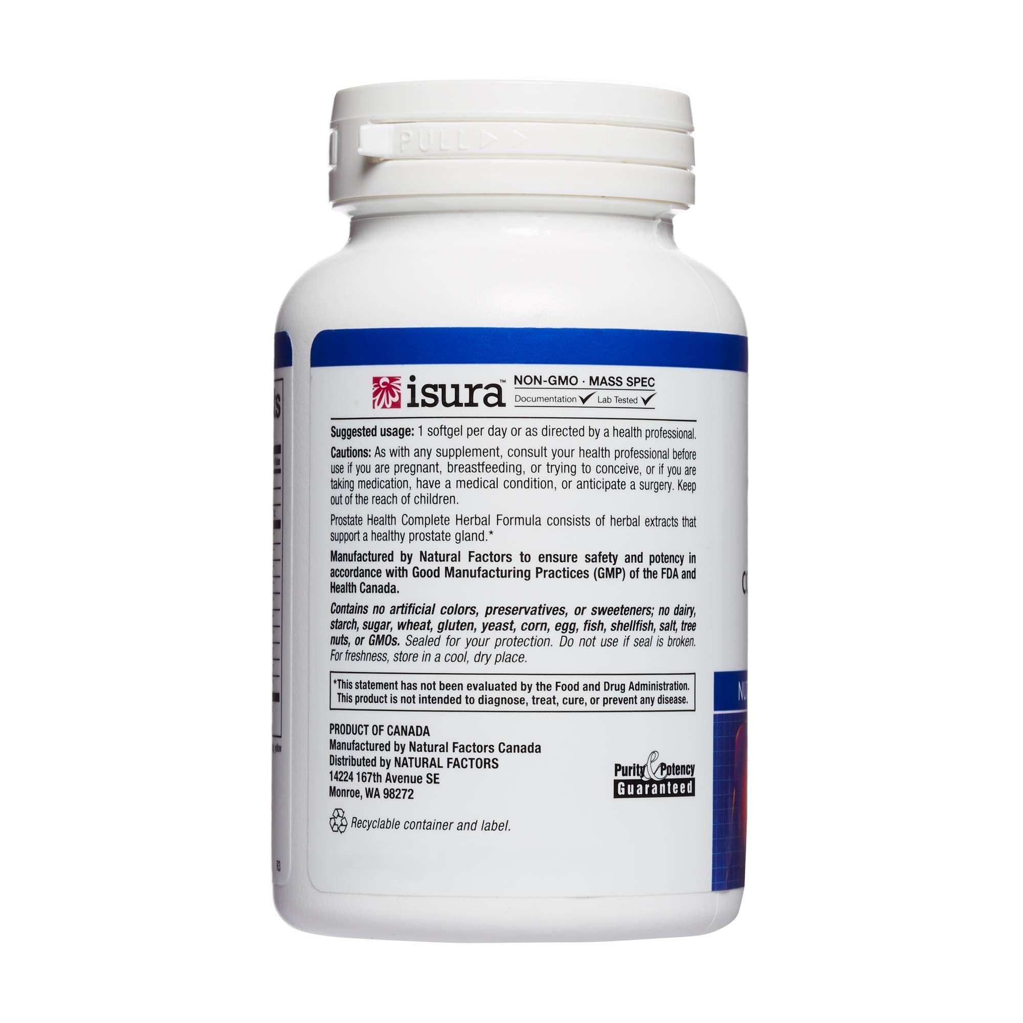 Foto 4 | Suplemento Natural Factors Prostate Health 60 Cápsulas Blandas - Venta Internacional.