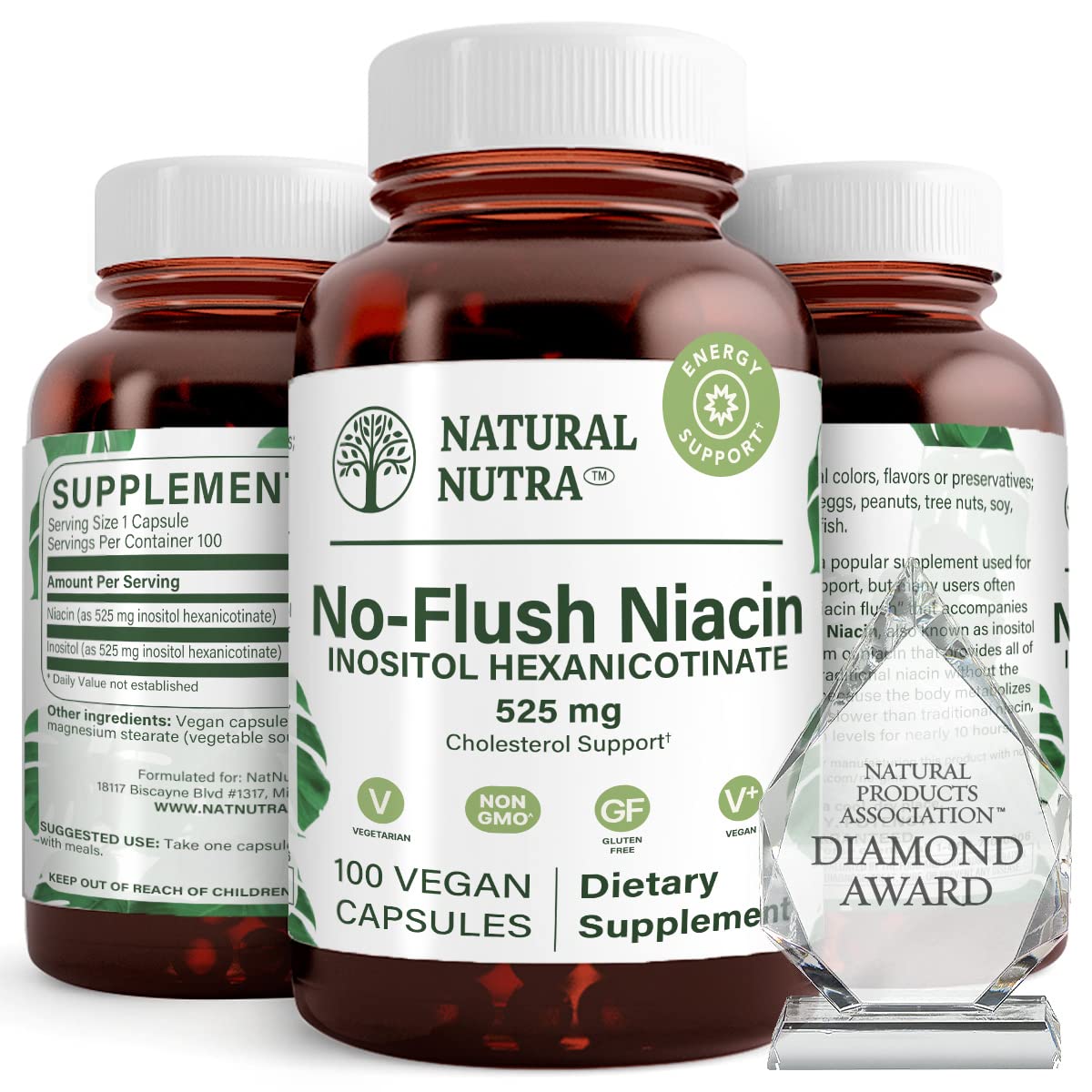 Foto 1 | Suplemento De Niacina Natural Nutra No Flush 525 Mg 100 Cápsulas - Venta Internacional.