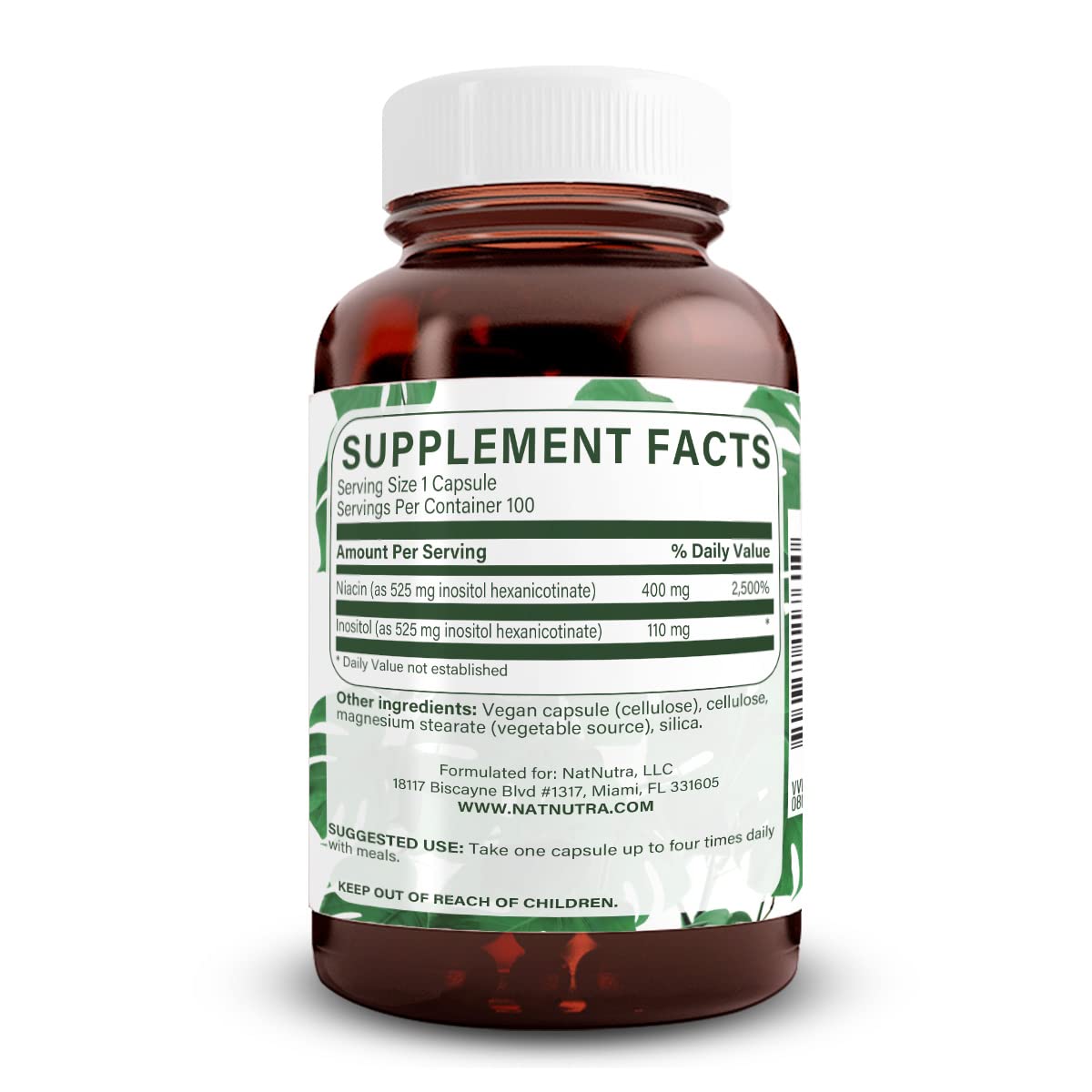 Foto 3 pulgar | Suplemento De Niacina Natural Nutra No Flush 525 Mg 100 Cápsulas - Venta Internacional.