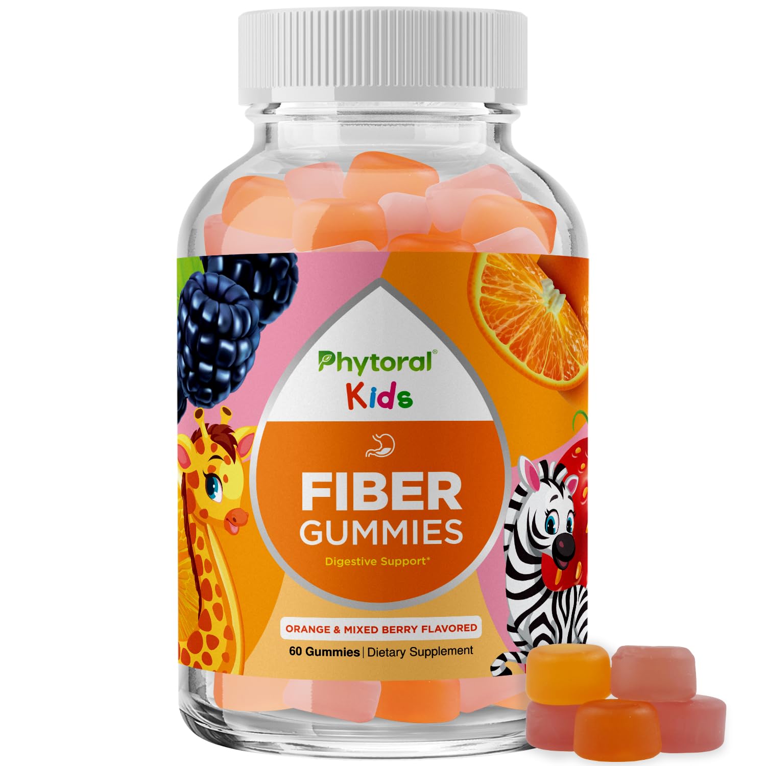 Foto 1 | Gomitas De Fibra Phytoral Con Alto Contenido De Prebiótico Para Niños, 60 Unidades - Venta Internacional.
