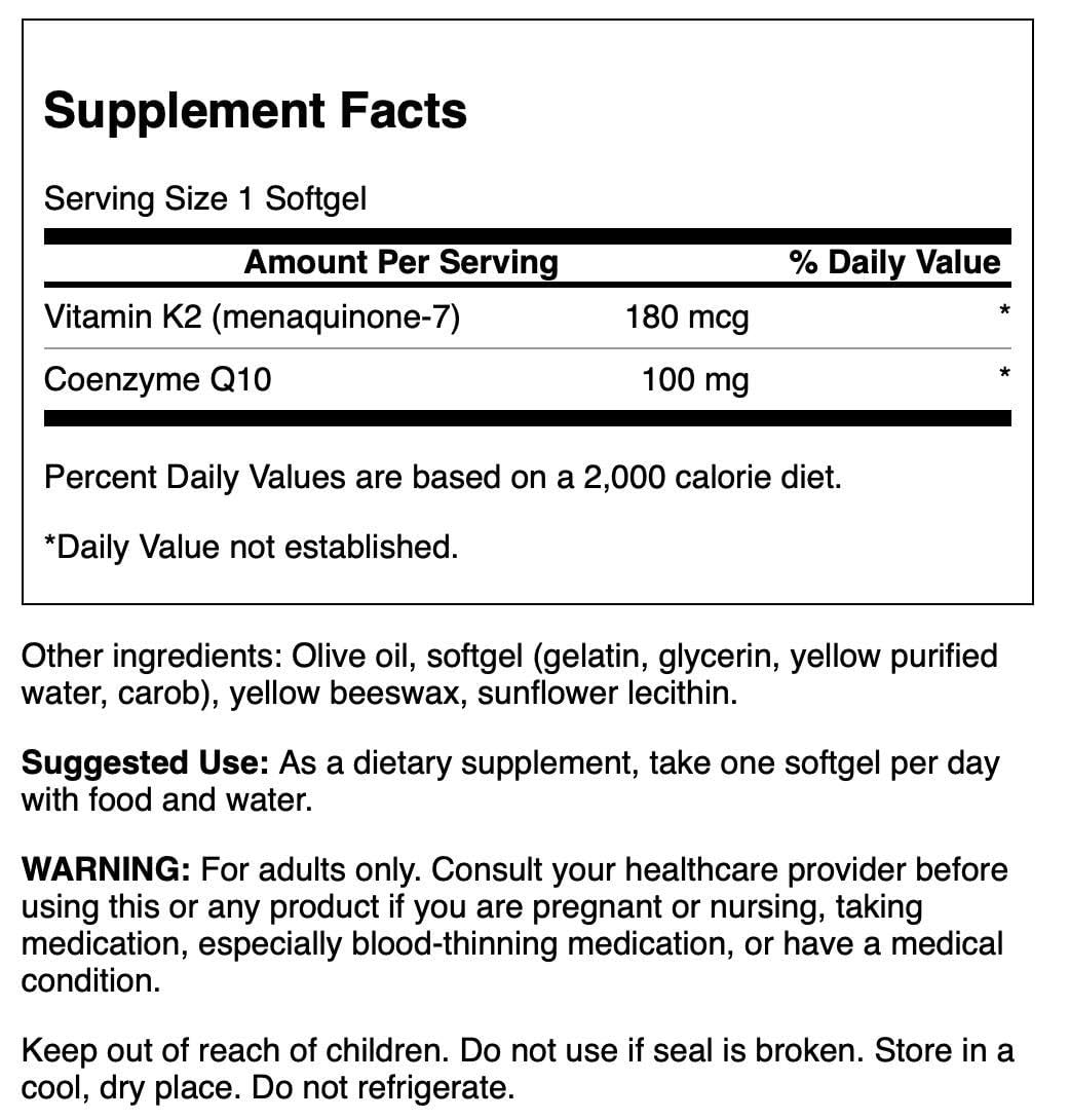 Foto 3 pulgar | Suplemento Swanson Coq10 + Vitamina K2 60 Cápsulas Blandas - Venta Internacional.