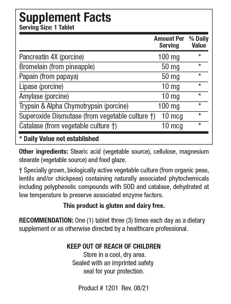 Foto 4 pulgar | Suplemento Biotics Research Intenzyme Forte 100 Comprimidos - Venta Internacional.