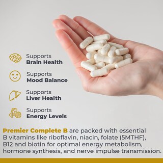Foto 4 | Suplemento De Complejo De Vitamina B Premier Research Labs 60 Cápsulas - Venta Internacional.
