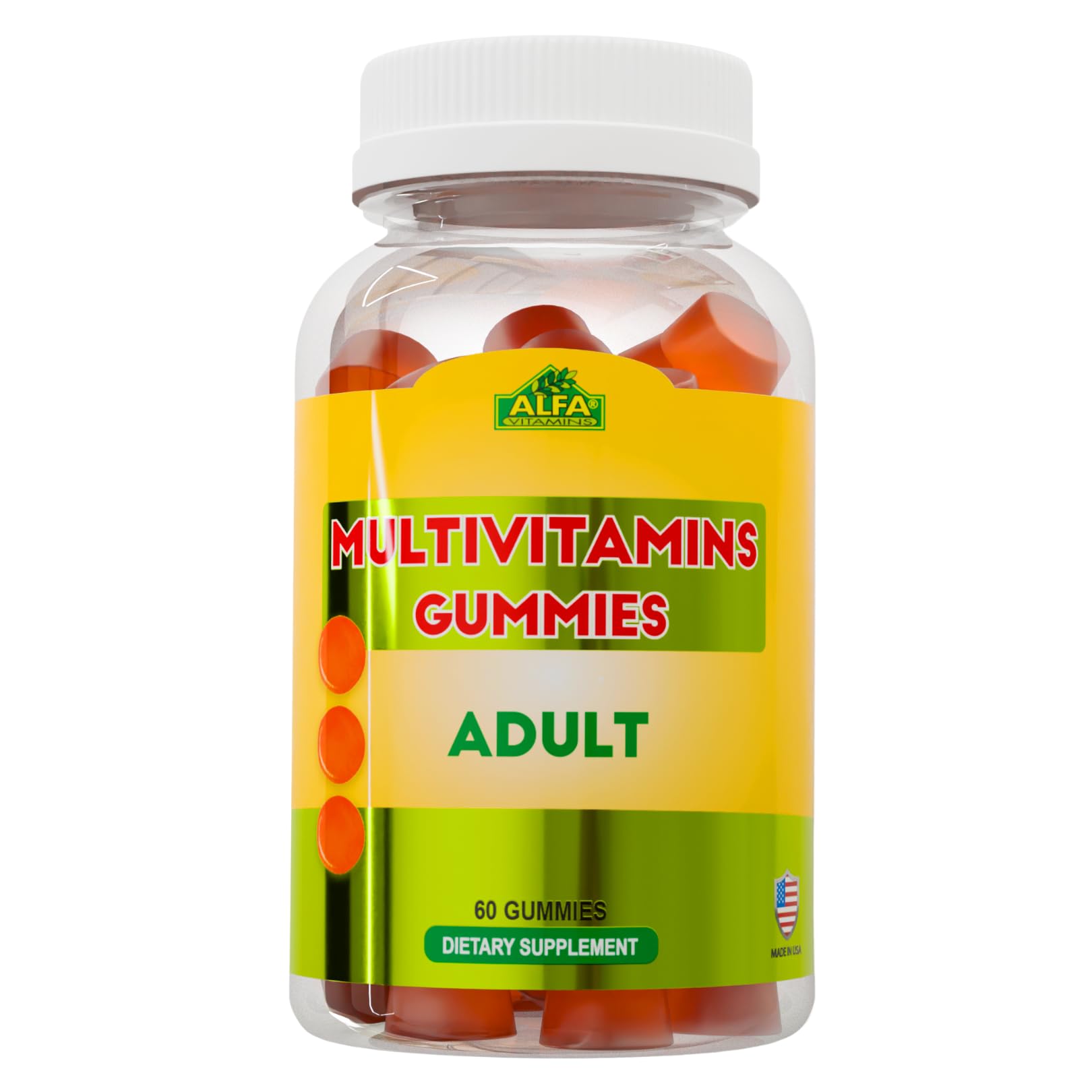 Foto 2 pulgar | Gomitas Multivitamínicas Alfa Vitamins Para Adultos 60 Unidades - Venta Internacional.