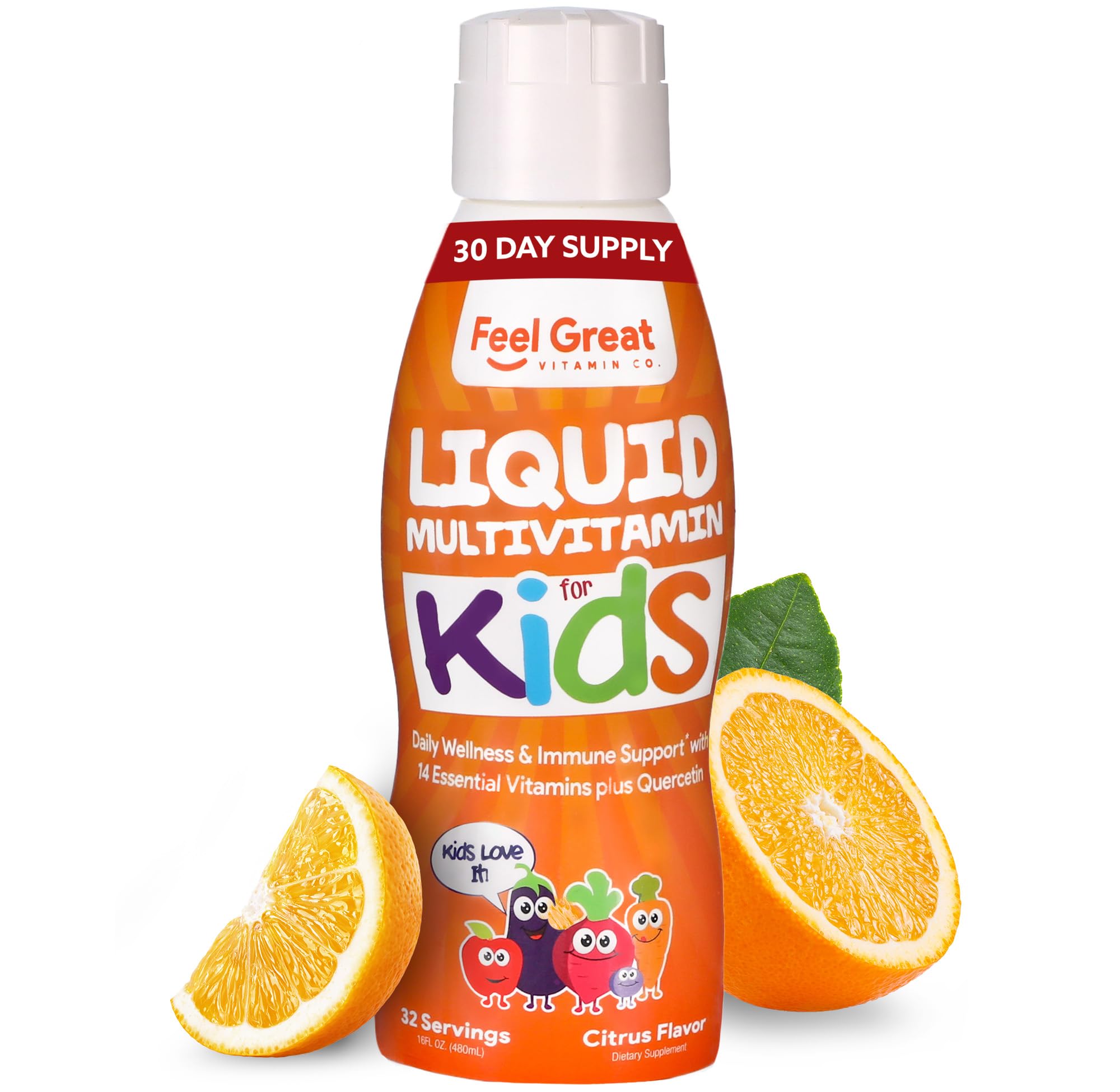 Foto 1 | Multivitamínico Líquido The Feel Great Vitamin Kids, Suplemento De 30 Días - Venta Internacional.