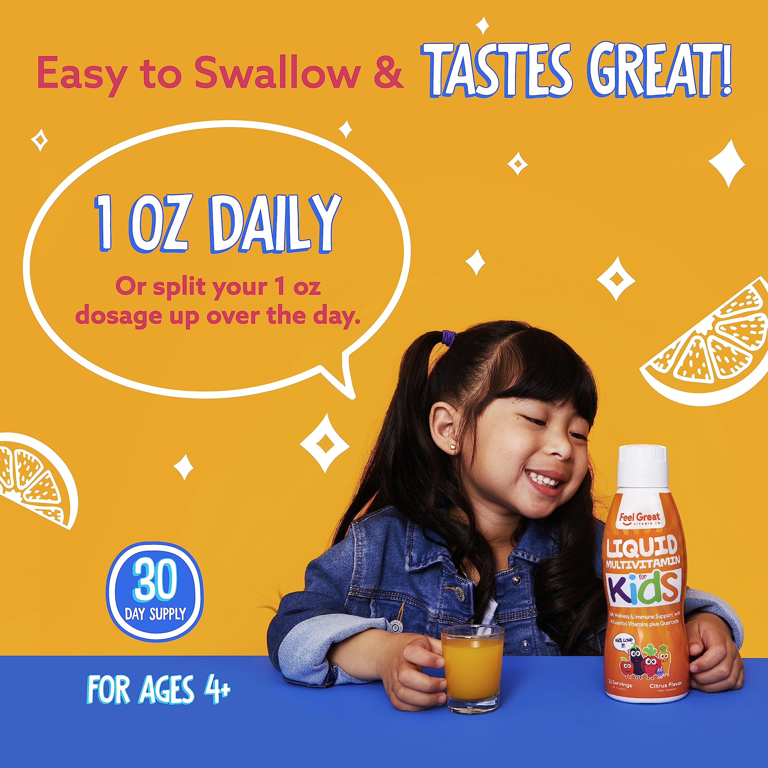 Foto 5 pulgar | Multivitamínico Líquido The Feel Great Vitamin Kids, Suplemento De 30 Días - Venta Internacional.