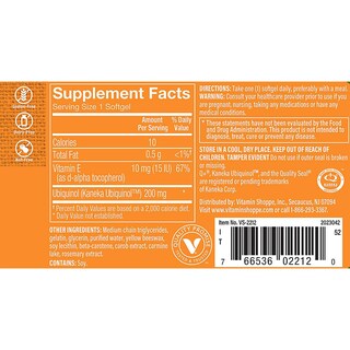 Foto 4 | Suplemento The Vitamin Shoppe Con Ubiquinol Coq-10, 200 Mg, 30 Cápsulas Blandas - Venta Internacional.