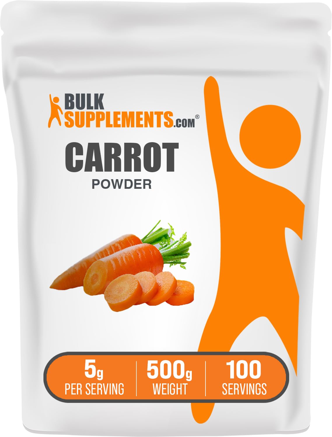 Foto 1 | Suplemento Superalimenticio En Polvo Bulksupplements Zanahoria 500 G - Venta Internacional.