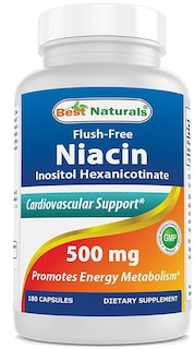 Foto 1 | Suplemento Best Naturals De Niacina Sin Flush, 500 Mg, 180 Cápsulas - Venta Internacional.