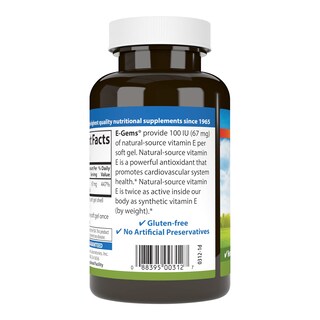 Foto 3 | Suplemento Carlson E-gems 100 Ui De Vitamina E 250 Cápsulas Blandas - Venta Internacional.